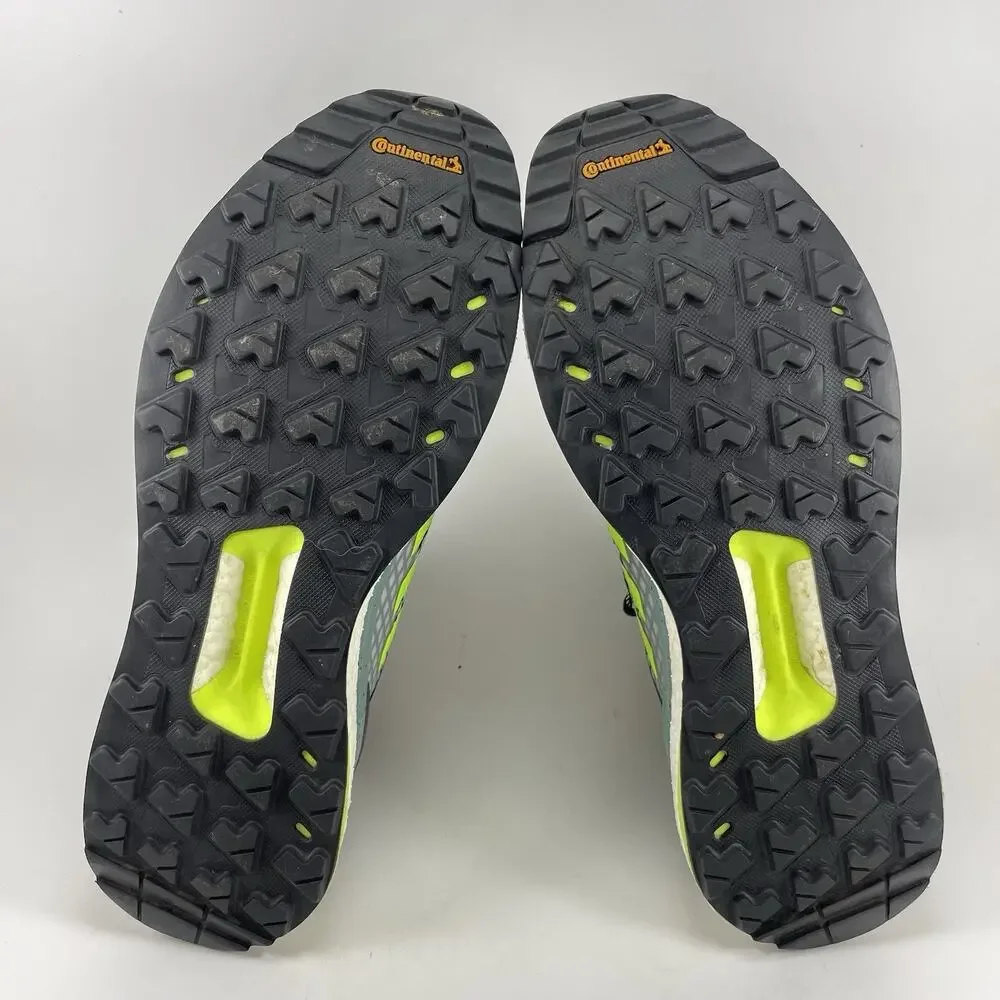 Adidas Terrex Free Hiker Hiking Boots Mens Size 11 Signal Green Primeknit